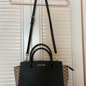 Michael Kors Dark Green and Brown Women's Bag